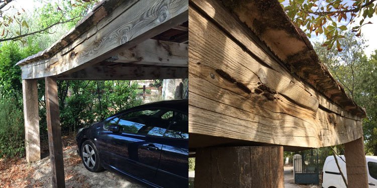 Changement de toiture d’un abris de voiture