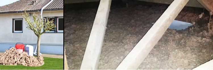 Isolation des combles par soufflage de laine de roche